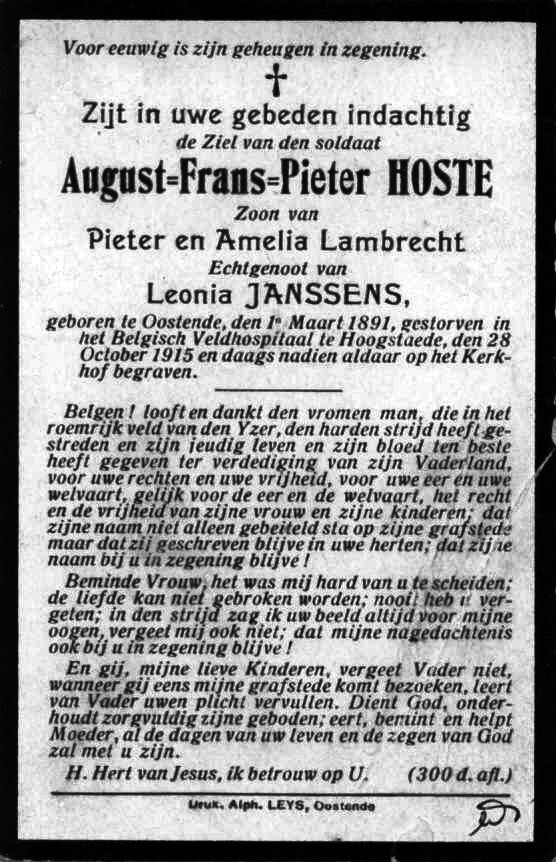 Hoste August Frans Pieter